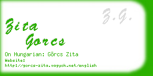 zita gorcs business card